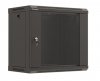 Lanberg Szafa instalacyjna rack wisząca 19 540x350 czarna drzwi przeszklone ( flat pack)